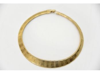 Gold Tone Costume Jewelry Choker Necklace