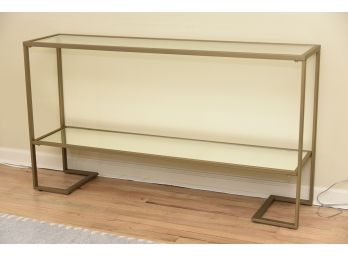 Console Table With Mirrored Bottom Shelf 52 X 12 X 29