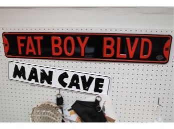 Man Cave Signs - Harley Davidson Fat Boy Blvd 36' & 24'