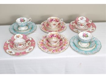 18 Pc Royal Albert Tea Cup & Saucer With  Dessert Plate. Collection Serves 6