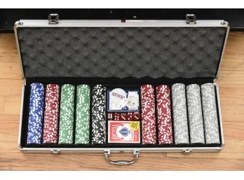 Poker Chip Set W Cards And Carry Case