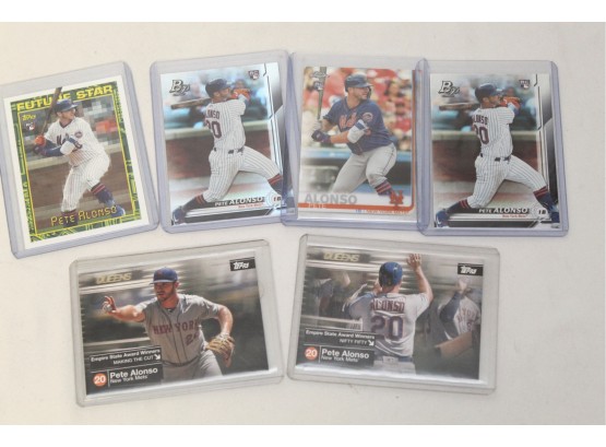 NY Mets Pete Alonzo Cards Including 2019 Rookies Topps, Topps Chrome & Bowman Platinum