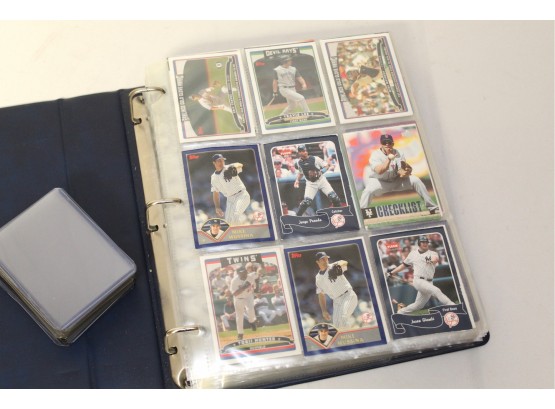 Baseball Card Binder Including Card Sleeves