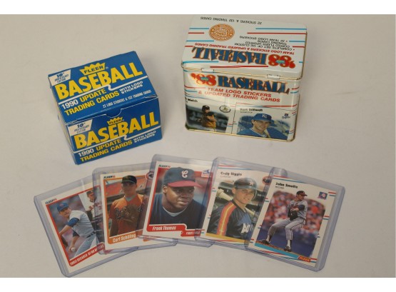 1988 & 1990 Fleer Baseball Cards - Biggio, Smoltz, Thomas Rookies