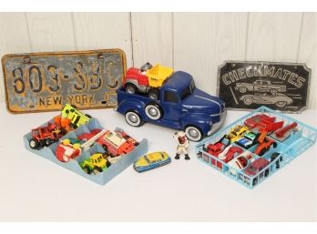Toy Car Collection Including License Plates