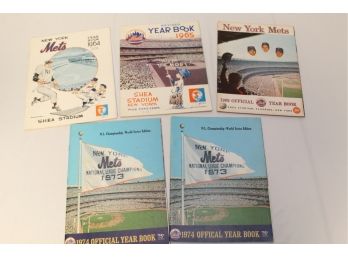 New York Mets 1964, 1965, 1969, 1974 Yearbooks Including Error (Official Misspelled Offical)