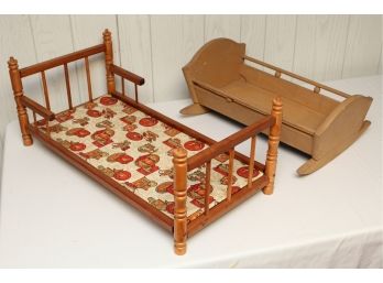 Vintage Doll Furniture - Bed & Crib