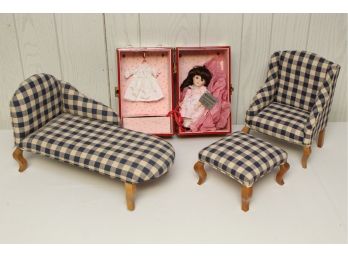 Doll Furniture Including Rothschild Doll & Case
