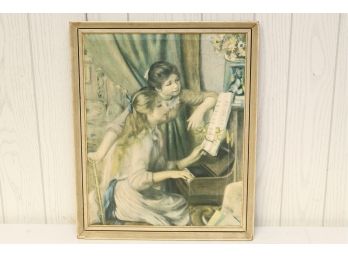 Renoir Young Girls At The Piano Print On Canvas 21.5 X 17.5