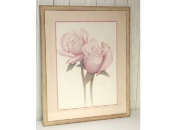 Pink Flowers Signed & Numbered 30 X 24