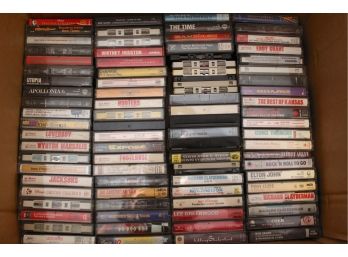 Cassette Tape Collection Including Carry Case