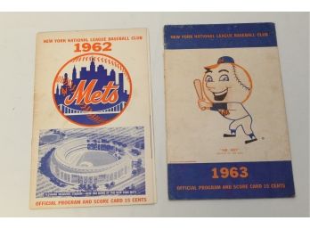 1962 & 1963 New York Mets Offical Game Programs (See Details)