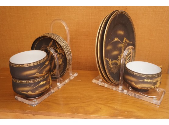 Group Of Chinese Tea Cups And Saucers