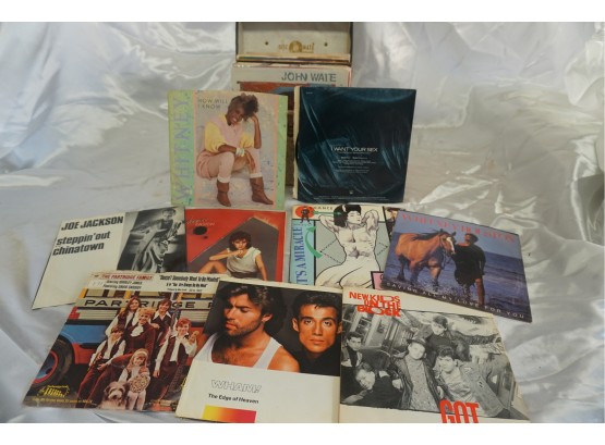 Box Of Records Including George Michael And Whitney Houston