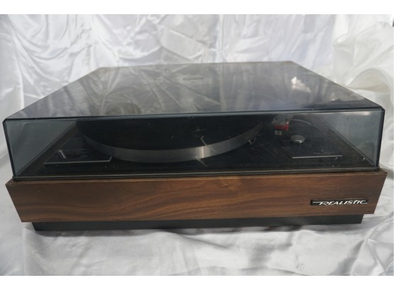 Vintage Realistic Lab-300 Precision Turntable With Dust Cover (tested And Works)