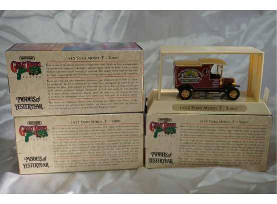 Trio Of Matchbox Models Of Yesteryear Great Beers Of The World Series 1918 Ford Model T 'kirin' -4