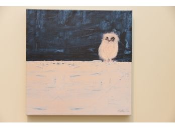 Matthew Lew 'Snow Owl' Limited Edition Gilcee Print On Canvas