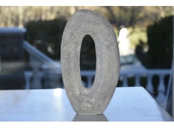 Oval Cast Stone Tabletop Art