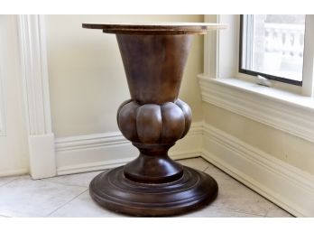 Large Wooden Pedestal Table 24 X 24 X 29