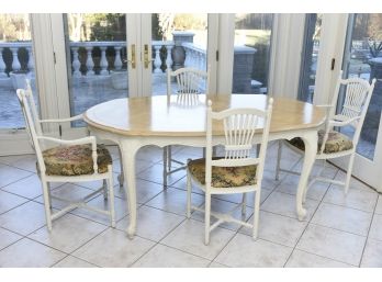 Middletown Interiors Oval Kitchen Table Including 4 Wheat Back Dining Chairs