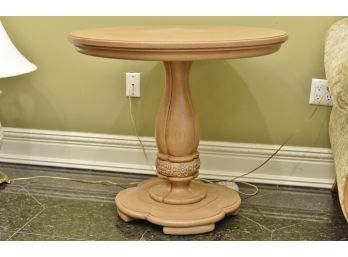Round Pedestal Wooden Side Table 32 X 32 X 28.5