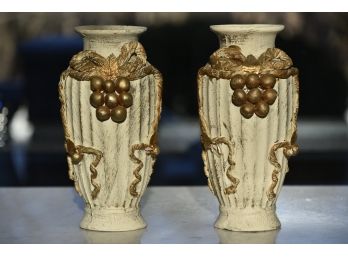Pair Of Ceramic Decorative Vases