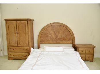 Vintage Oak Three Piece Bedroom Set