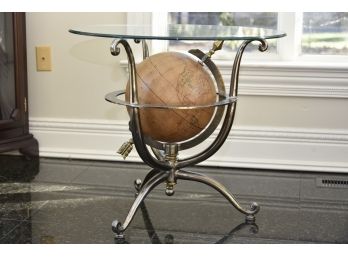 Armillary Globe Side Table With Glass Top 28 X 28 X 25