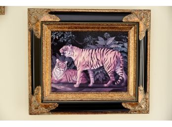 Ornate Framed Tiger Print 15 X 13