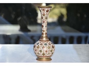 Enamel Long Neck Vase