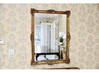 Stunningly Detailed Gold Gilt Wall Mirror By Carolina Mirror Company