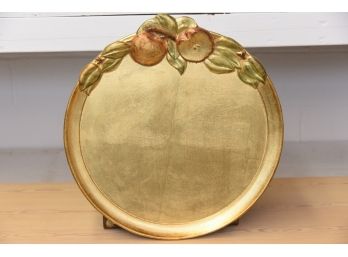 Gold Painted Wooden Serving Plater - Made In Italy