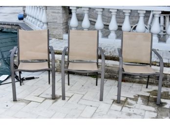 Trio Of Outdoor Patio Chairs 22 X 21 X 34