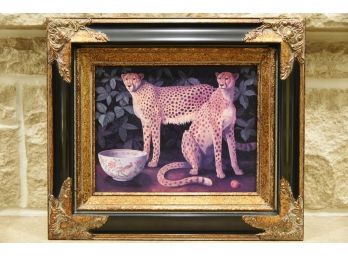 Ornate Framed Cheetah Print 15 X 13