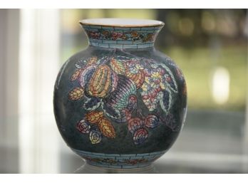Cloisonne Style Vase