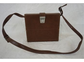 Vintage Leather Polaroid Case With Flashes