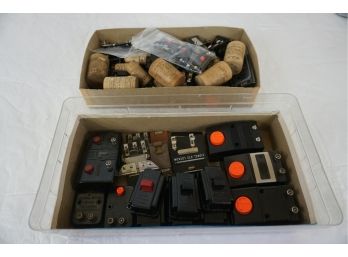 Group Of Vintage Model Railroad Switches And Contactors