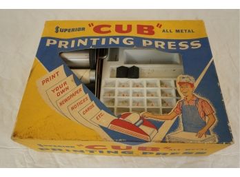 Vintage 'cub ' All Metal Printing Press