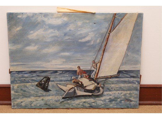 Sailboat Canvas Painting 24 X 18
