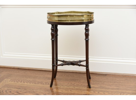 Mottahedeh Small Side Table With Brass Top