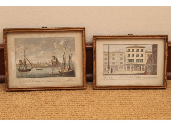 Two Small Vintage Framed Prints