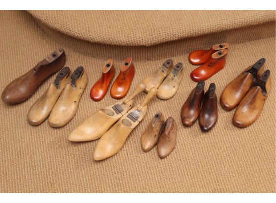 Collection Of Vintage Wooden Shoe Molds