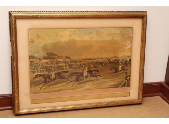 'The Liverpool Great National Steeplechase 1839' Antique Print Framed 24 X 33 (2 Of 4)