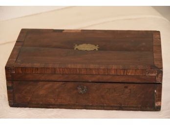 Antique 19th Century Portable Writers Desk With Felt Pad