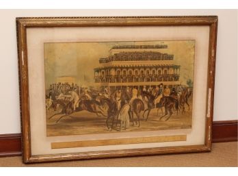 'The Liverpool Great National Steeplechase 1839' Antique Print Framed 24 X 33 (3 Of 4)
