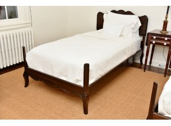 Vintage Mahogany Twin Bed Includes Bedding And Mattress