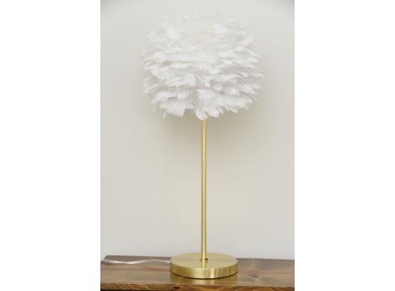 White Feathered Lamp (tested And Working)