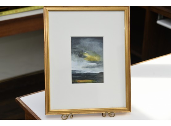Framed Watercolor 'ocean Sky' Painting