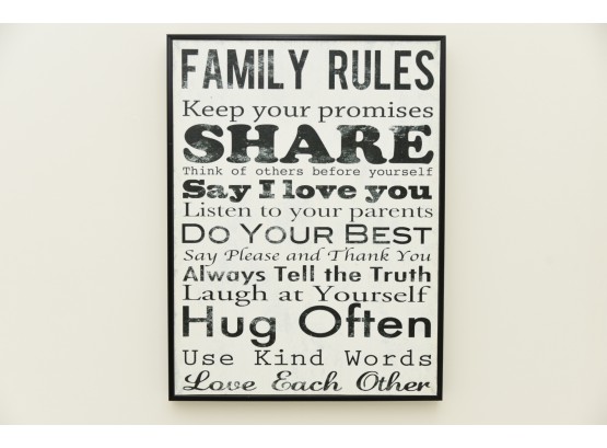 'family Rules' Wall Art