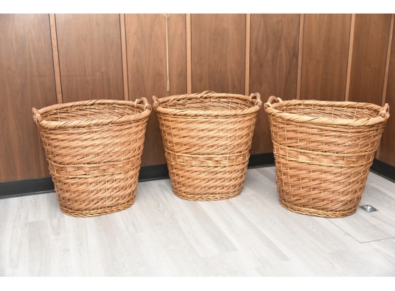 Trio Of Large Wicker Baskets